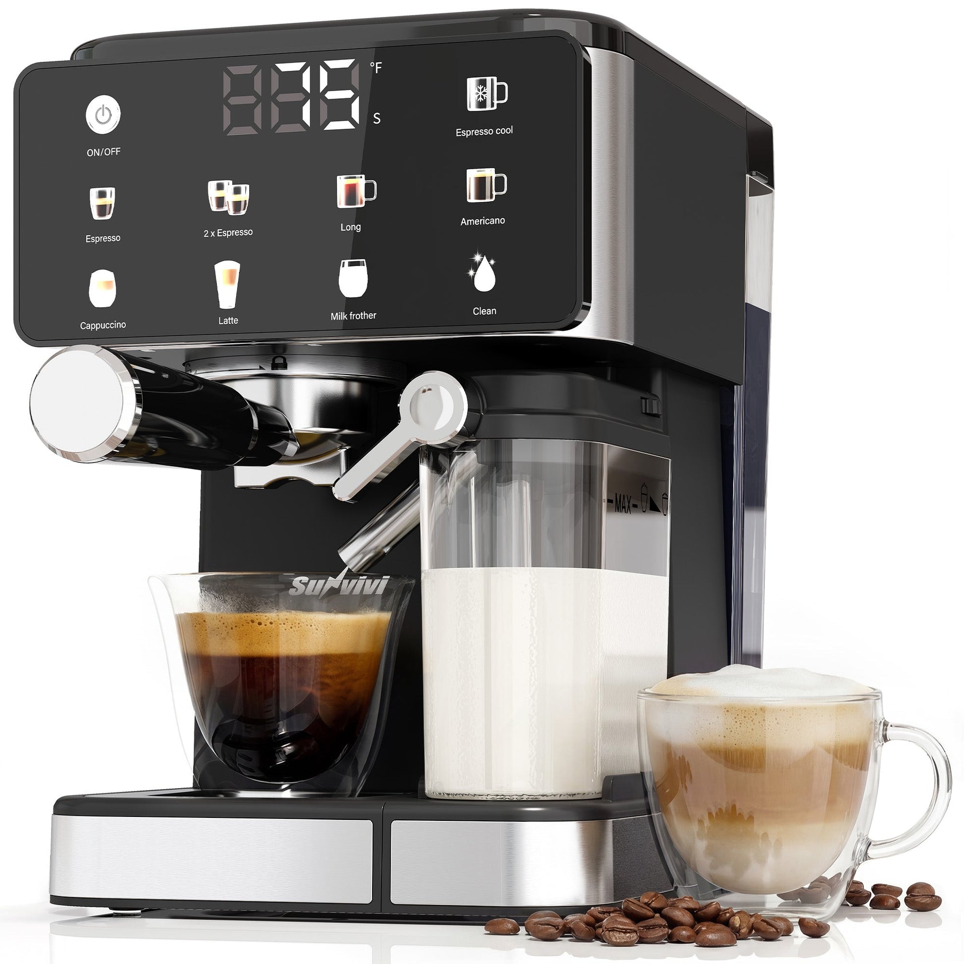 Espresso Machine & Iced Coffee Maker with Cold Brew Self-Clean