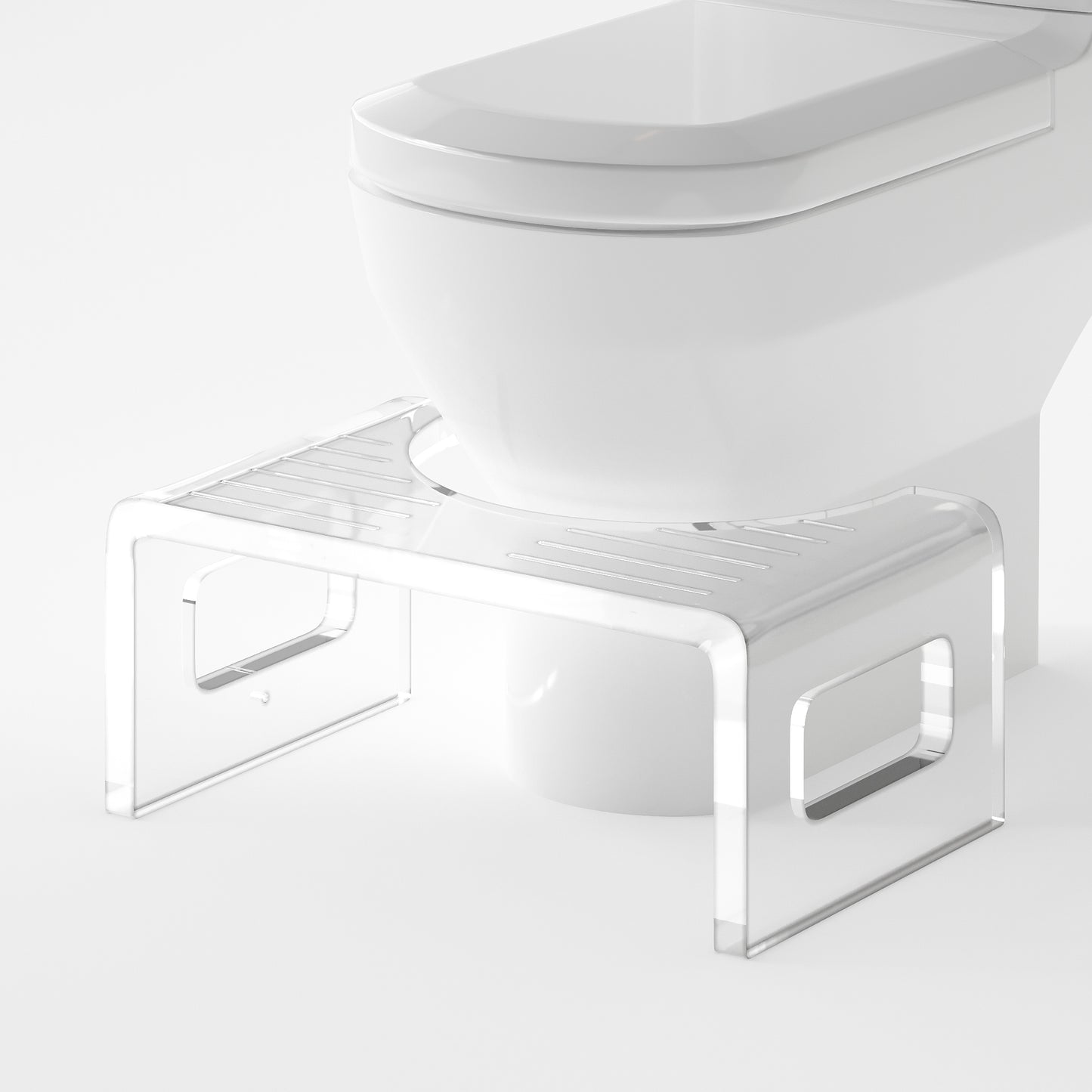 7'' Tall Acrylic Toilet Stool, Modern Non-Slip Potty Stool for Children & Adults, Men & Women, Squatting Toilet Stool for Bathroom, Toilet Step Stool Foot Rest Stool