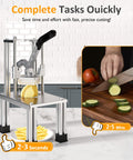 French Fry Cutter with 1/2 Inch and 3/8 Inch Blades Stainless Steel