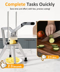 French Fry Cutter with 1/2 Inch and 3/8 Inch Blades Stainless Steel