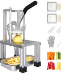 French Fry Cutter with 1/2 Inch and 3/8 Inch Blades Stainless Steel