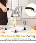 French Fry Cutter with 1/2 Inch and 3/8 Inch Blades Stainless Steel