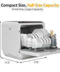 Portable Countertop Dishwasher with 152OZ Water Tank 6 Smart Wash Modes