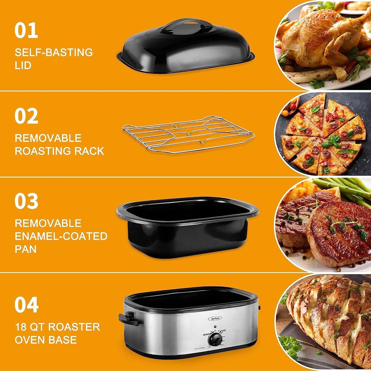 Roaster Rack with Integrated Feet Cooling Drying Rack Kitchen Rack