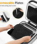 Sunvivi 1300W Smokeless Indoor Grill Electric Panini Press Sandwich Makers - Sandwich Grills