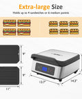 Sunvivi 1300W Smokeless Indoor Grill Electric Panini Press Sandwich Makers - Sandwich Grills