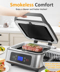 Sunvivi 1300W Smokeless Indoor Grill Electric Panini Press Sandwich Makers - Sandwich Grills