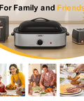 Sunvivi 14-Quart Electric Roaster Oven (without Pan) - Silver - Electric Rotisseries & Roasters