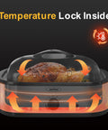 Sunvivi 14-Quart Electric Roaster Oven (without Pan) - Silver - Electric Rotisseries & Roasters