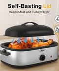 Sunvivi 14-Quart Electric Roaster Oven (without Pan) - Silver - Electric Rotisseries & Roasters