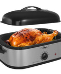 Sunvivi 14-Quart Electric Roaster Oven (without Pan) - Silver - Electric Rotisseries & Roasters