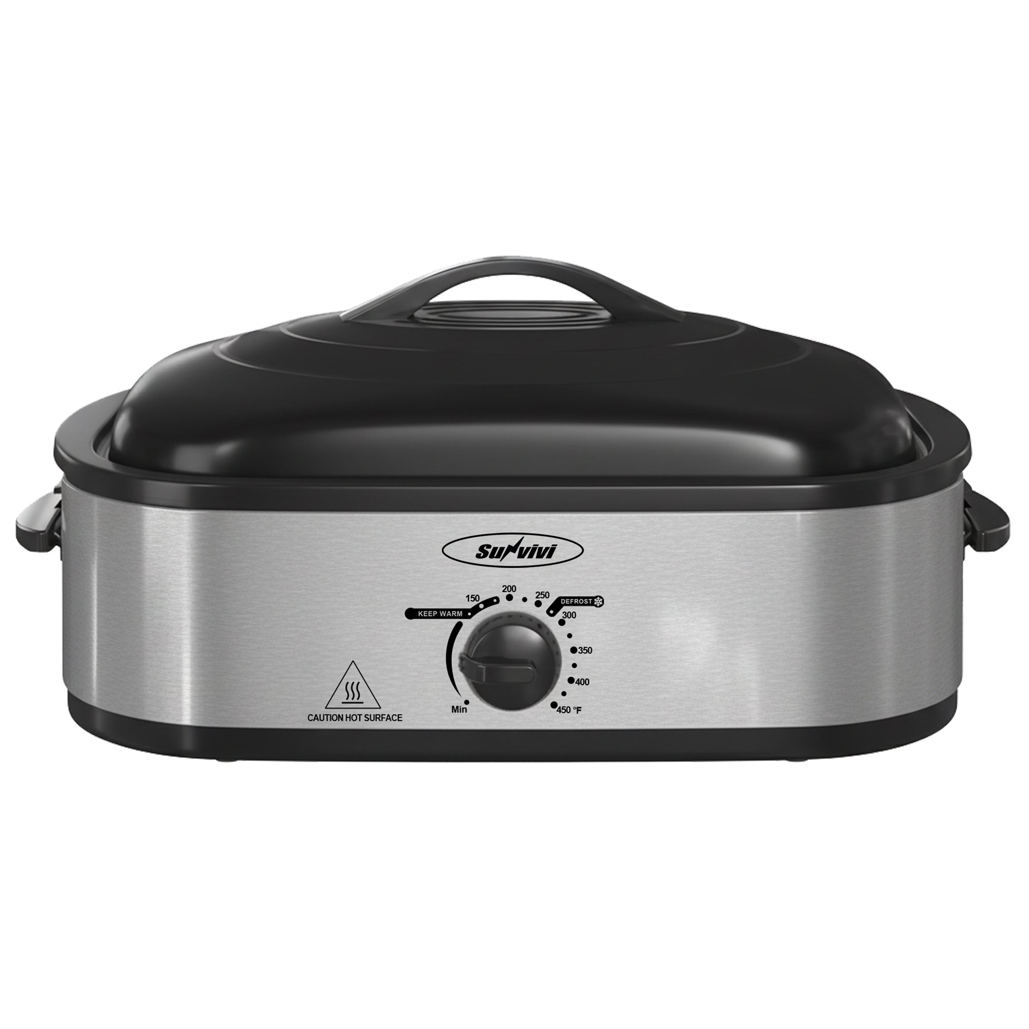 Sunvivi 14 Quart Electric Roaster with Self-Basting Lid