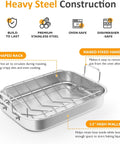 Sunvivi 15.6 inch Roasting Pan with V-Shaped Rack