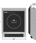 Sunvivi 1800W Portable Induction Cooktop Commercial-Grade Electric Countertop Burner