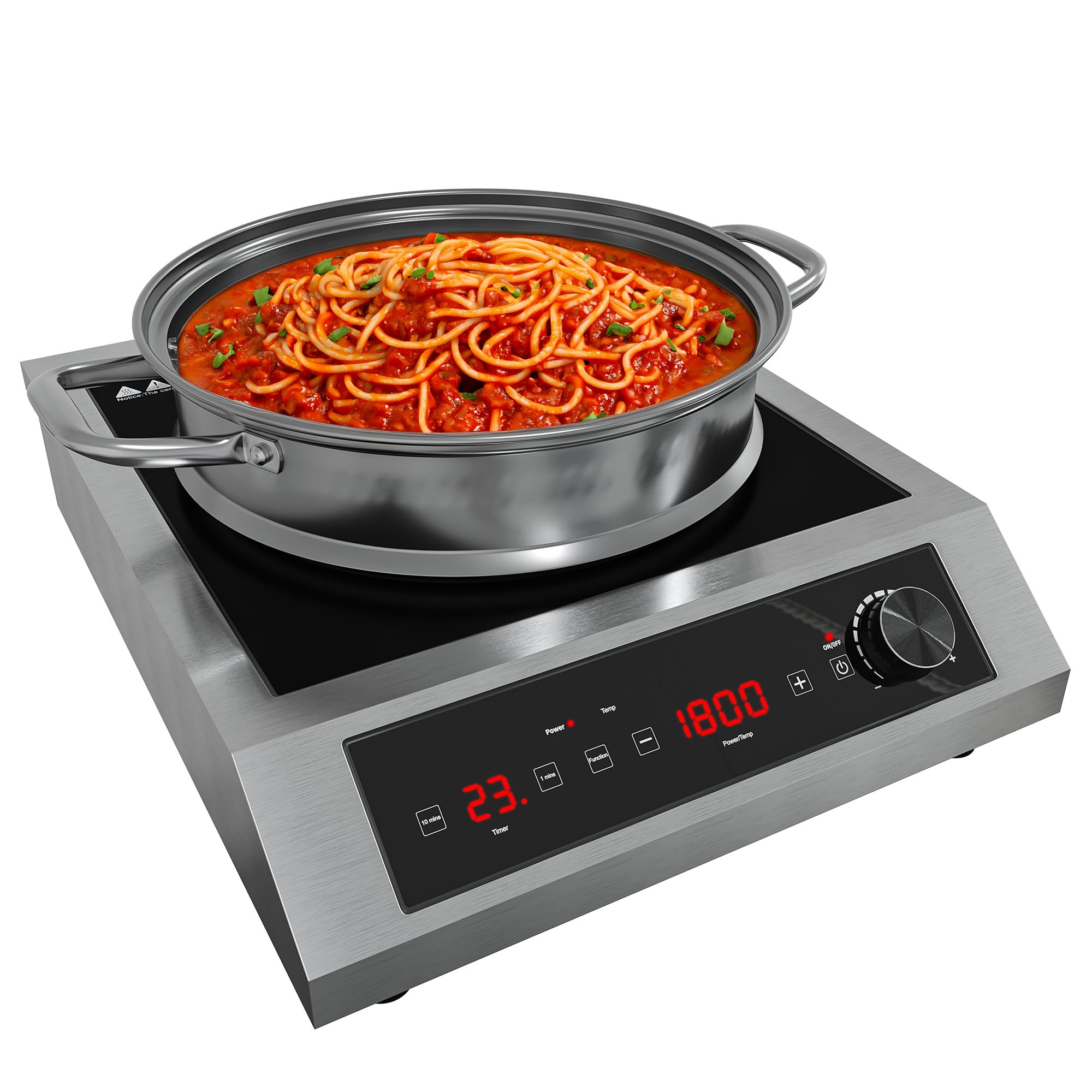 Sunvivi 1800W Portable Induction Cooktop Commercial-Grade Electric Countertop Burner