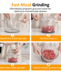 Sunvivi 250W Electric Food Chopper 4 in 1 Food Grinder