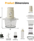 Sunvivi 250W Electric Food Chopper 4 in 1 Food Grinder