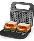 Sunvivi 3 in 1 Electric Sandwich Maker 750W Black - Electric Waffle Makers
