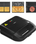 Sunvivi 3 in 1 Electric Sandwich Maker 750W Black - Electric Waffle Makers