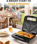 Sunvivi 3 in 1 Electric Sandwich Maker: Panini Press Grill and Waffle Iron Set