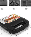 Sunvivi 3 in 1 Electric Sandwich Maker: Panini Press Grill and Waffle Iron Set