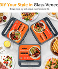 Sunvivi 3 in 1 Sandwich Maker Electric Waffle Maker with Removable Non-stick Plates 1000W Panini Press Grill with Glass