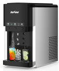 Sunvivi 3 in1 Water Dispenser with Ice Maker Ice Crushing & Ice Water Nugget Ice Maker Countertop 44lbs in24Hrs 12 Ice