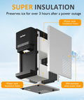 Sunvivi 3 in1 Water Dispenser with Ice Maker Ice Crushing & Ice Water Nugget Ice Maker Countertop 44lbs in24Hrs 12 Ice