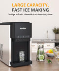 Sunvivi 3 in1 Water Dispenser with Ice Maker Ice Crushing & Ice Water Nugget Ice Maker Countertop 44lbs in24Hrs 12 Ice