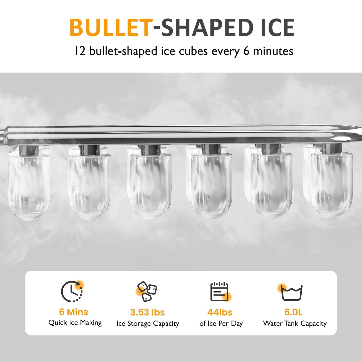 Sunvivi 3 in1 Water Dispenser with Ice Maker Ice Crushing & Ice Water Nugget Ice Maker Countertop 44lbs in24Hrs 12 Ice