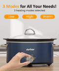 Sunvivi 3QT Compact Slow Cooker & Food Warmer