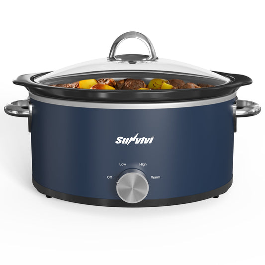 Sunvivi 3QT Compact Slow Cooker & Food Warmer