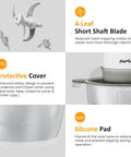 Sunvivi 4-IN-1 Food Processor: Electric Chopper for Meat Grinder Vegetable Chopper Juicer Garlic Peeler & Coffee