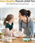 Sunvivi 4?¡¥?¡¥ Mini Waffle Maker: 6 in 1 Waffle Iron with 6PC Nonstick Removable Plates Set (Santa Claus Christmas Tree