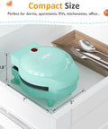 Sunvivi 4?¡¥?¡¥ Mini Waffle Maker: 6 in 1 Waffle Iron with 6PC Nonstick Removable Plates Set (Santa Claus Christmas Tree