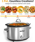 Sunvivi 4 Quart Slow Cooker & Mini Food Warmer - Slow Cookers