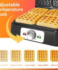 Sunvivi 4 Slices Waffle Maker: Electric Waffle Iron with Adjustable Temperature Control Nonstick Waffle Machine