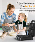 Sunvivi 4 Slices Waffle Maker: Electric Waffle Iron with Adjustable Temperature Control Nonstick Waffle Machine