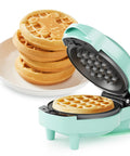 Sunvivi 6 in1 Mini Waffle Maker 4??¨¤ Waffle Iron with Removable Non-stick Plates Perfect Mini Waffle Maker for Kids