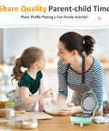 Sunvivi 6 in1 Mini Waffle Maker 4??¨¤ Waffle Iron with Removable Non-stick Plates Perfect Mini Waffle Maker for Kids