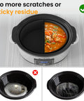 Sunvivi 6 Quart Programmable Slow Cooker with 2 in 1 Silicone Liners - Slow Cookers