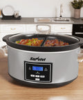 Sunvivi 6 Quart Programmable Slow Cooker with 2 in 1 Silicone Liners - Slow Cookers