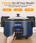 Sunvivi 8.5 Quart Programmable Slow Cooker