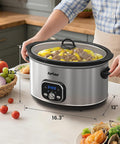 Sunvivi 8.5 Quart Programmable Slow Cooker