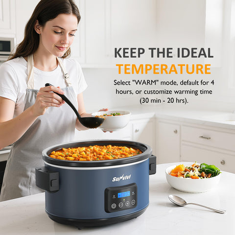Sunvivi 8.5 Quart Programmable Slow Cooker