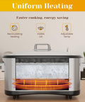 Sunvivi 8 Quart Slow Cooker Roaster Oven 12 in 1 Programmable Multi-Cooker Food Warmer