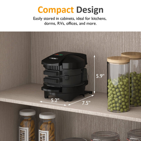 Sunvivi Breakfast Sandwich Maker with Egg Cooker Ring and Non-Stick Baking Plate