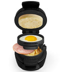 Sunvivi Breakfast Sandwich Maker with Egg Cooker Ring and Non-Stick Baking Plate