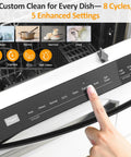 Sunvivi Built-in Dishwasher 14-16 Place Settings Large Capacity Dish Washer