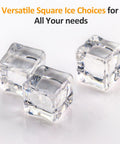 Sunvivi Clear Ice Maker Compact Countertop Ice Machine 1.6?¡¥?¡¥ Square Ice Cubes Fast 10-Min Ice Production